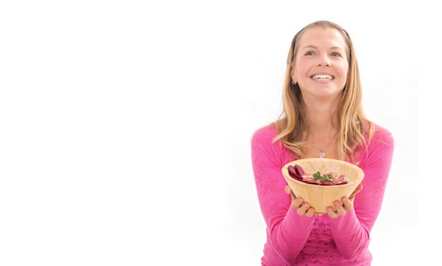 Szczęśliwa osoba jedząca posiłek